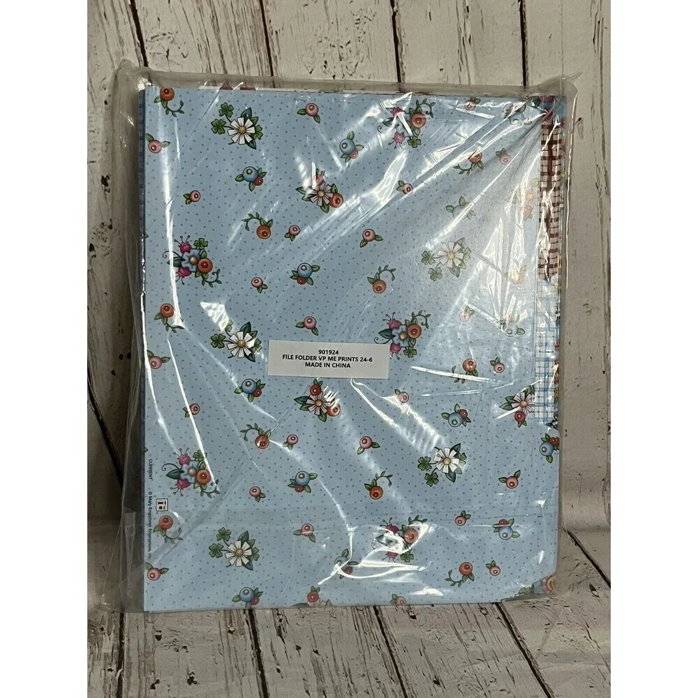 NEW Vintage Mary Engelbreit File Folders, Red Cherries & Floral